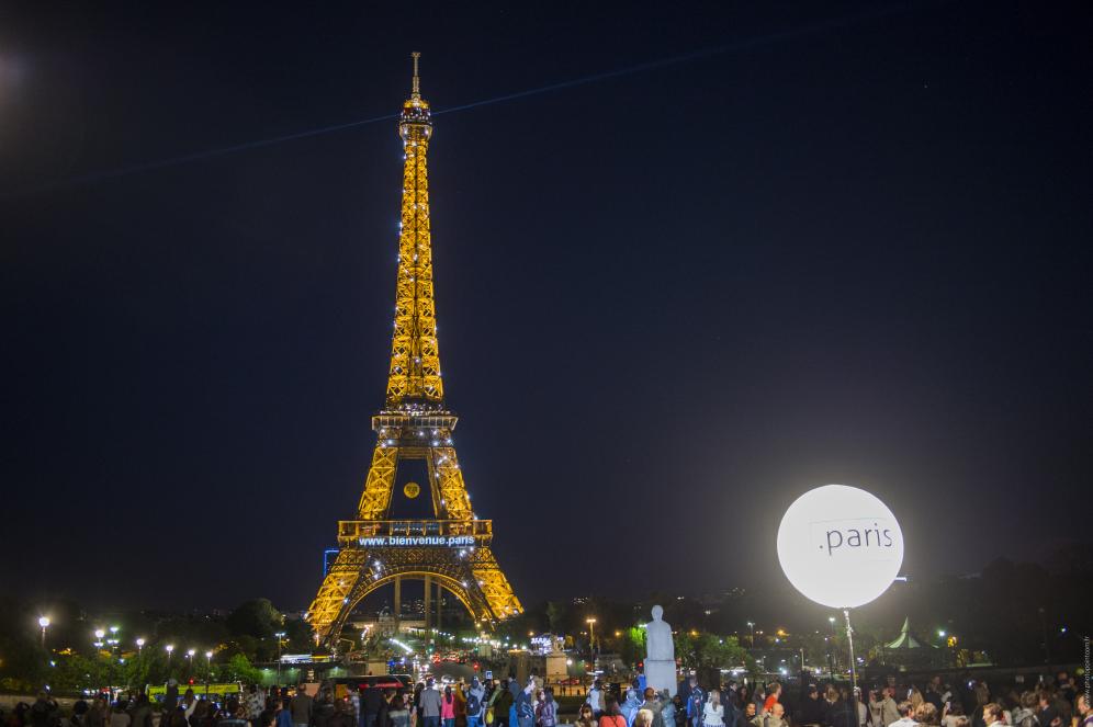 eiffel tower by night .paris