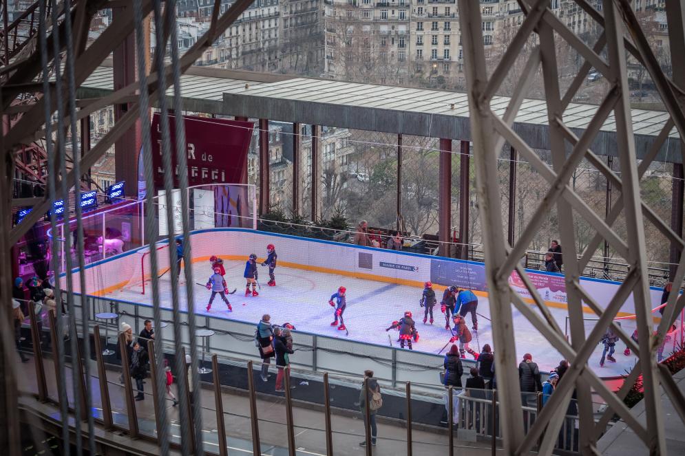 vue aérienne de la patinoire