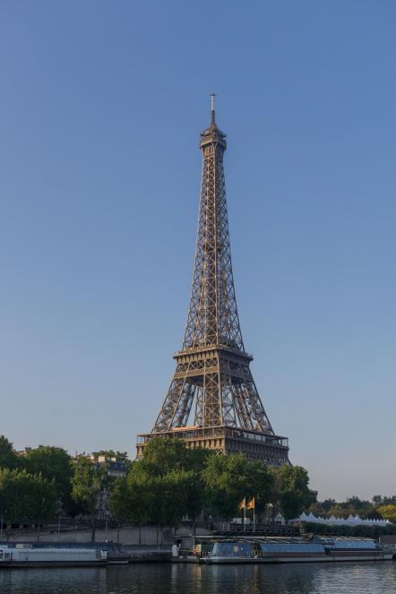 View on the Eiffel Tower from the Port Debilly