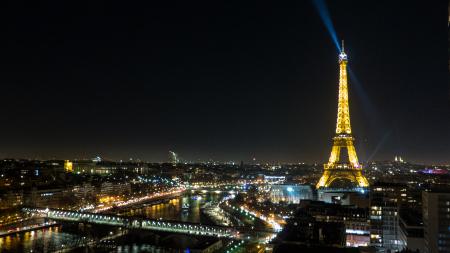 Panoramic View on the Eiffel Tower 